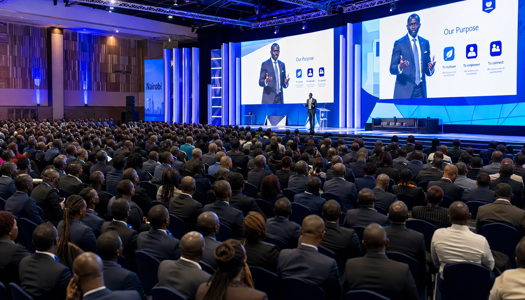 David Kamau delivering keynote at Safaricom summit
