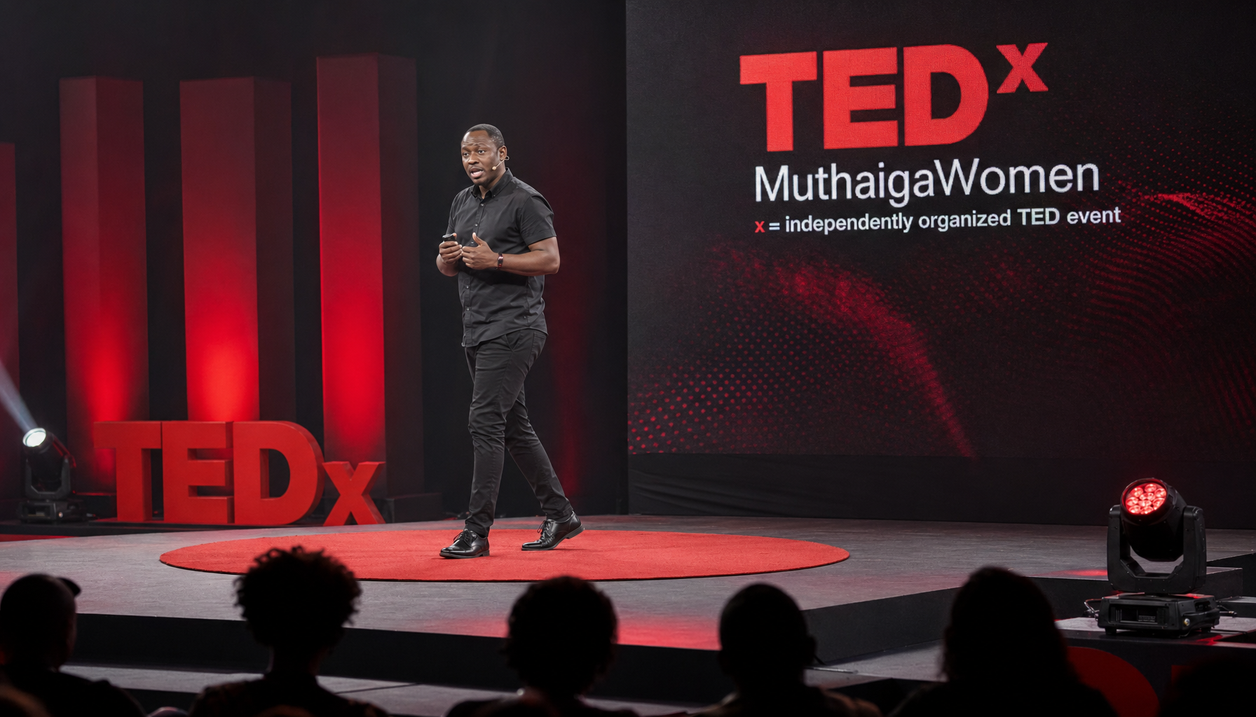 On stage at TEDx Nairobi